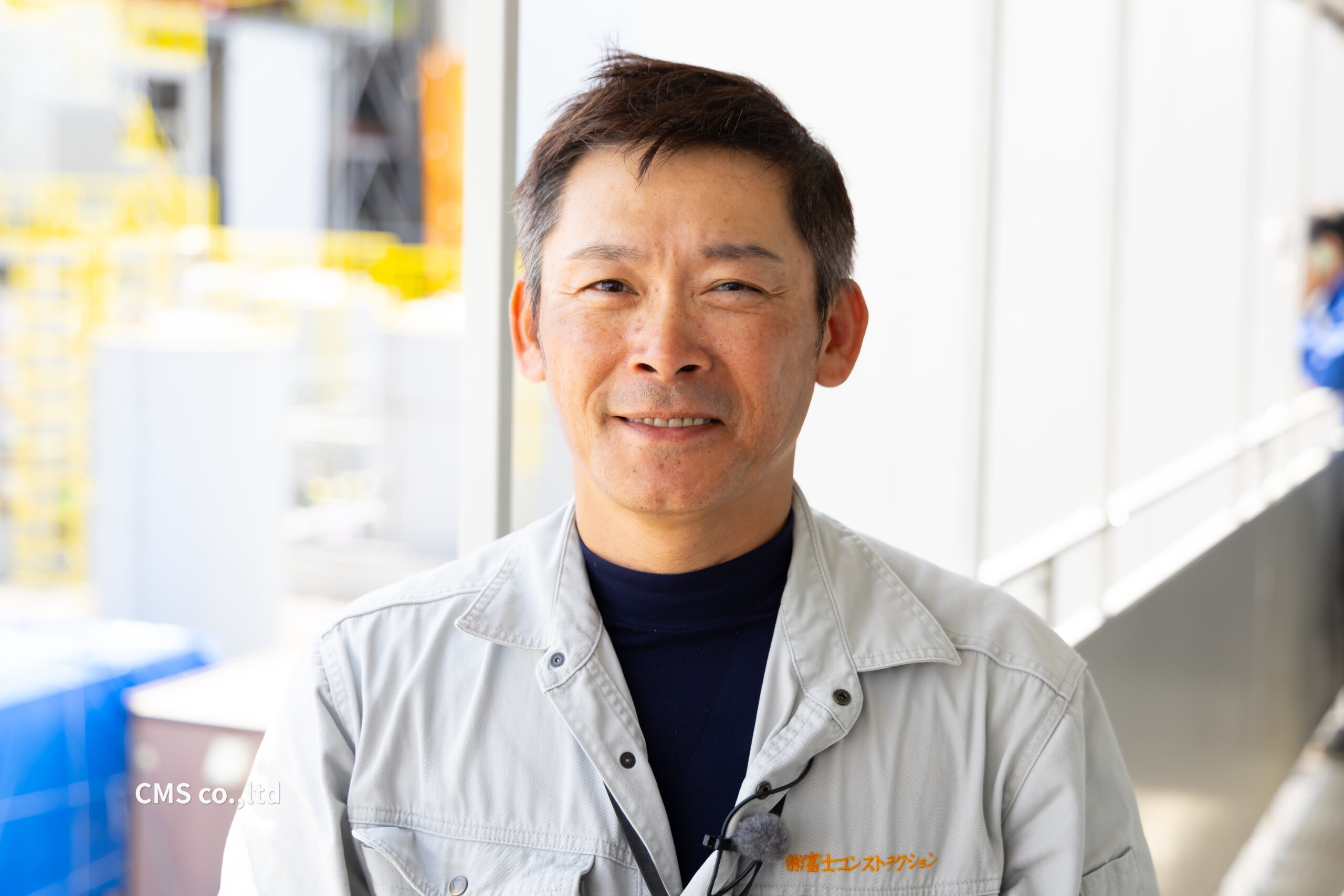 千葉県市原市の株式会社富士コンストラクションが手掛けるボイラープラント建設現場の大型鉄骨架台